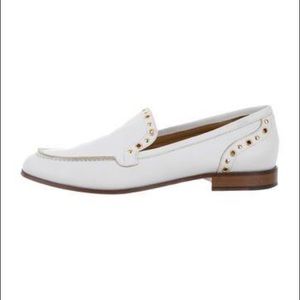 Studio Pollini Embellished Leather Loafers - White
